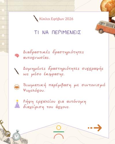 Workshop Εφήβων ''Εσωτερικός Εαυτός''